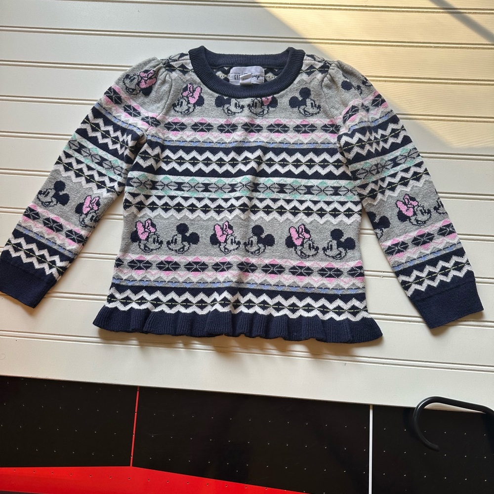 Gap Disney sweater, lightweight shirt, long sleeves. Gap stretch jeans‎ size 4t
